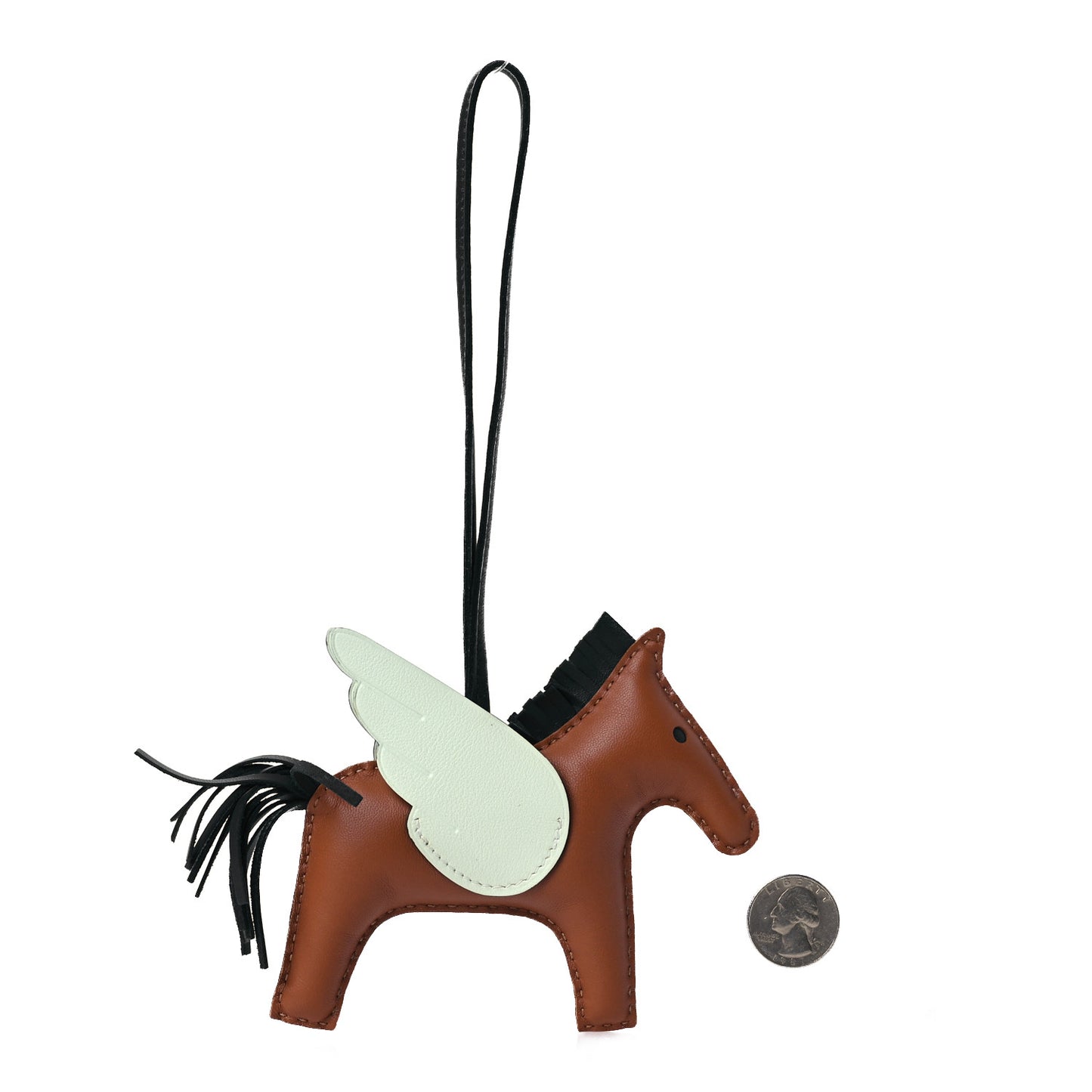 Milo Lambskin Grigri Rodeo Pegase Horse Bag Charm MM Gold Vert Cypress Vert Fizz