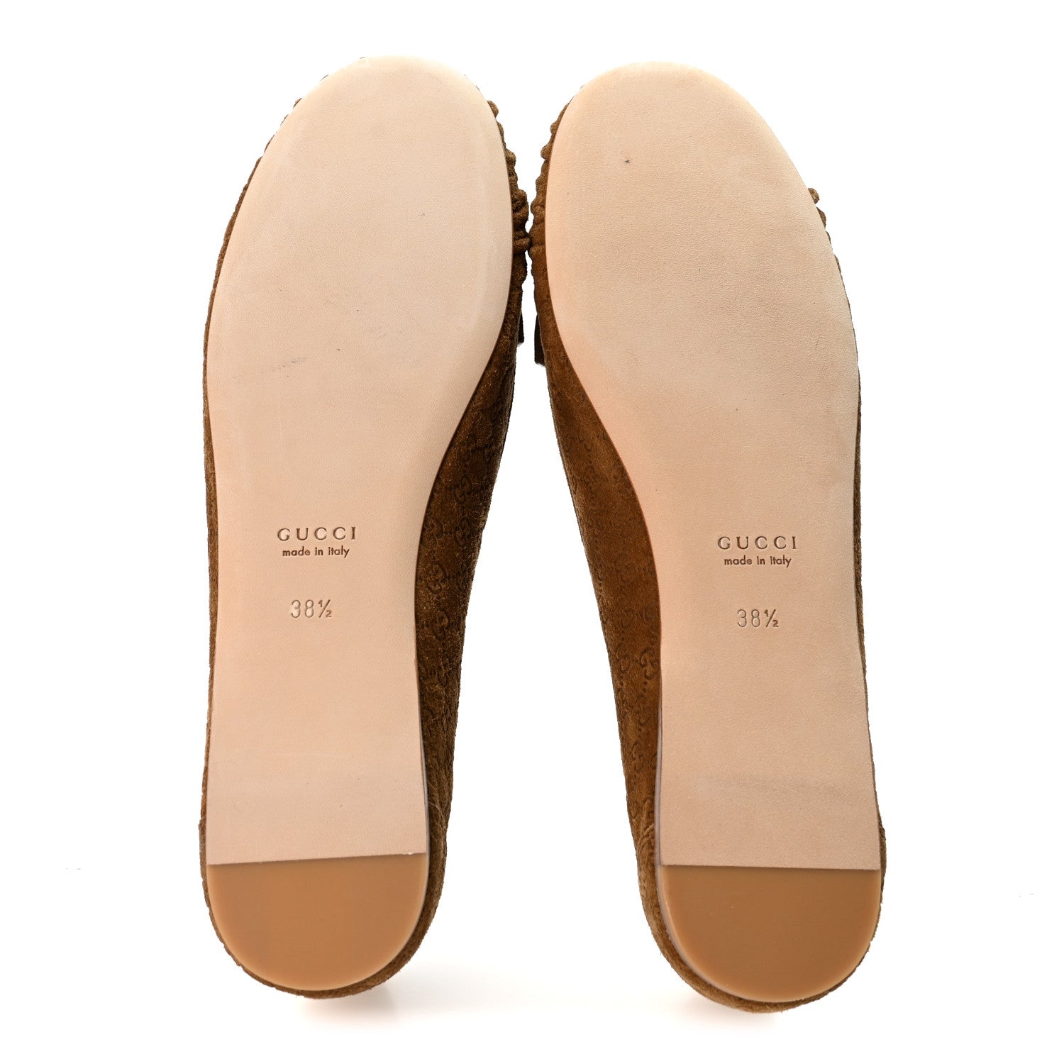 Gucci Suede Micro GG Horsebit Womens Kensington Moccasin Loafers 38.5 Cuoio 6 of 10