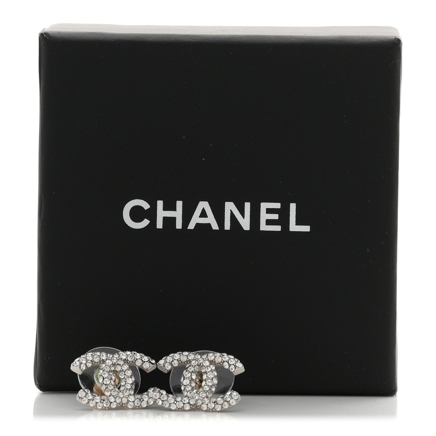 Crystal CC Earrings Silver