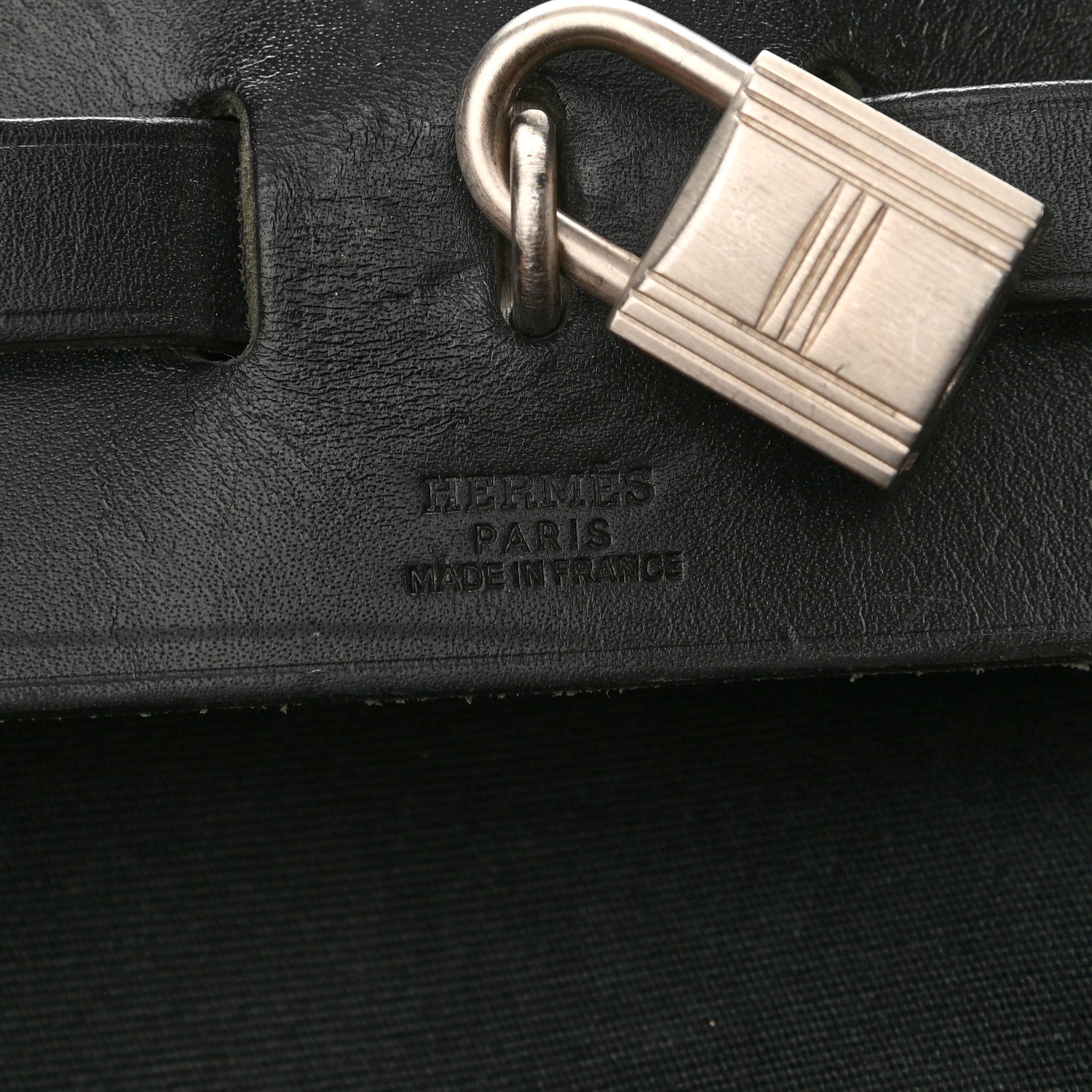 Hermes Toile Vache Calfskin Herbag 30 PM Backpack Black 8 of 11