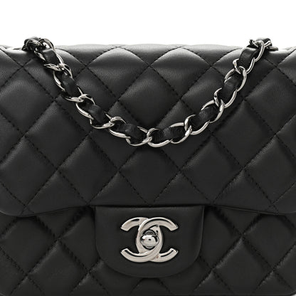Chanel Lambskin Quilted Mini Square Flap Black 8 of 11