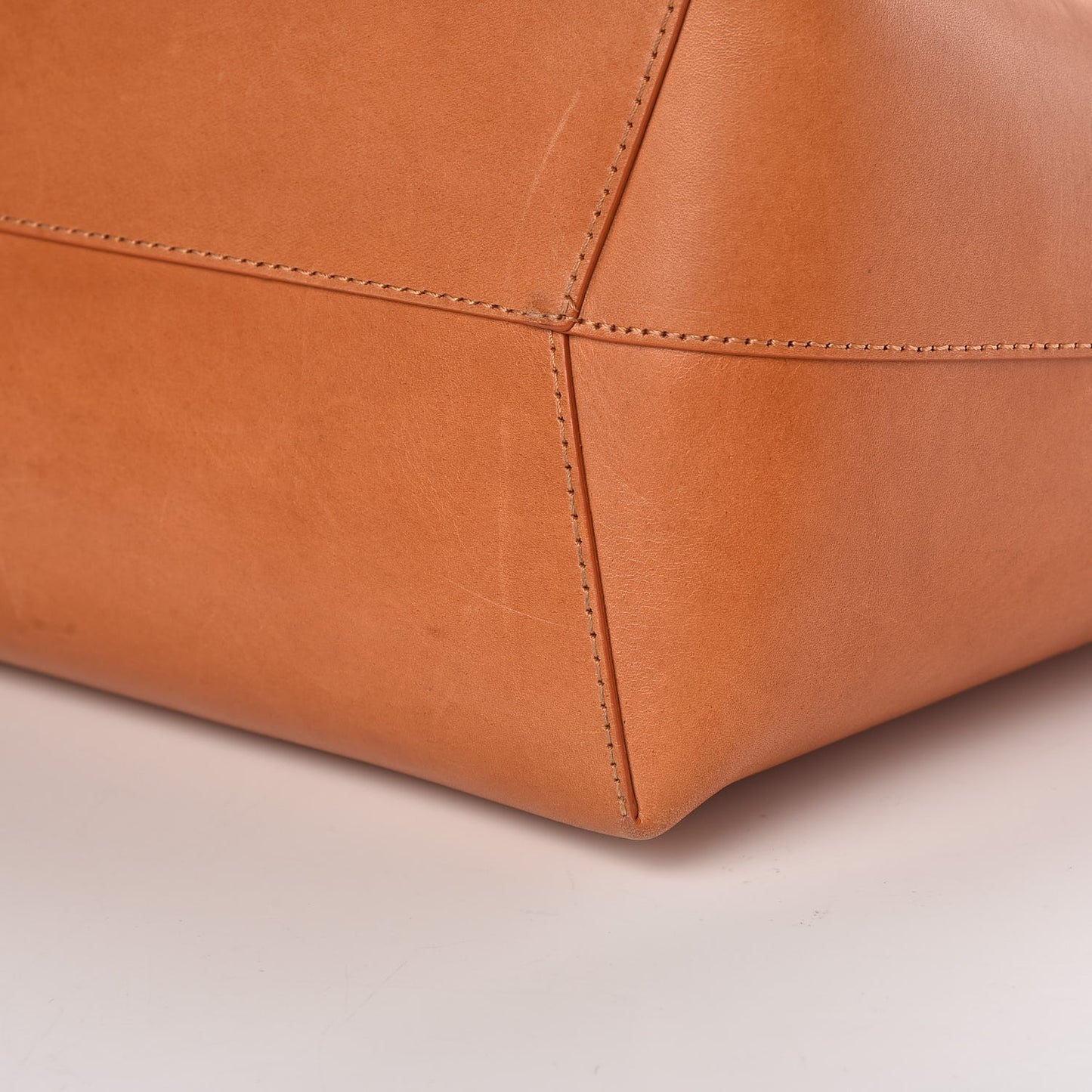 Calfskin Large Shopping Tote Cammello Rosa