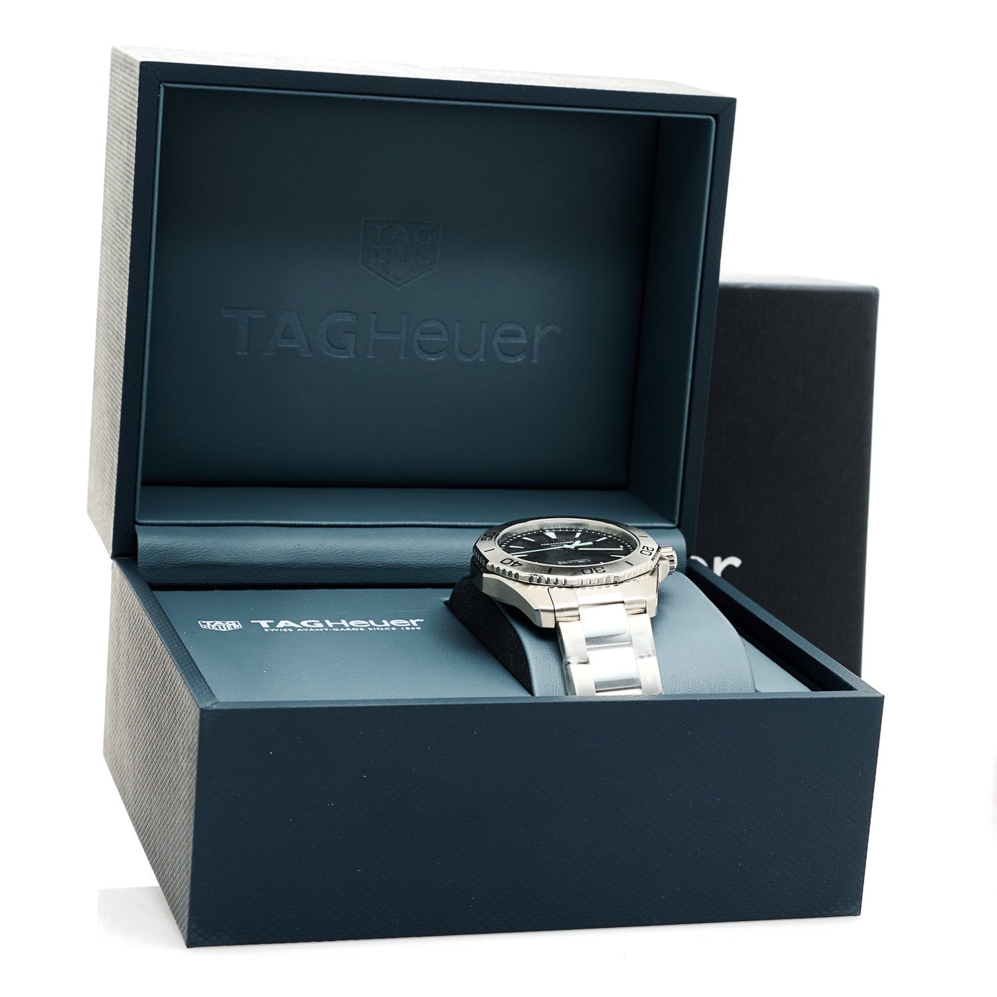 Stainless Steel 40mm Aquaracer Professional 200 Solargraph Quartz Watch Black WBP1114