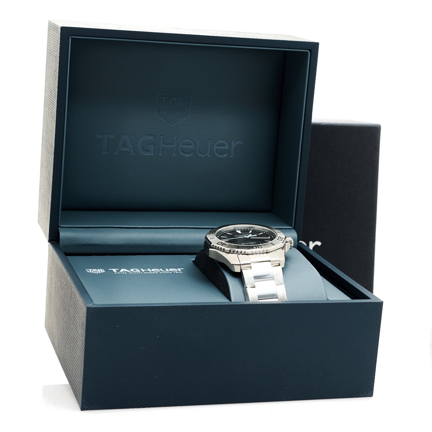 Tag Heuer Stainless Steel 40mm Aquaracer Professional 200 Solargraph Quartz Watch Black WBP1114 5 of 5