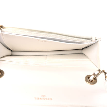 Chanel Lambskin Quilted Trendy CC Wallet On Chain WOC White 5 of 12