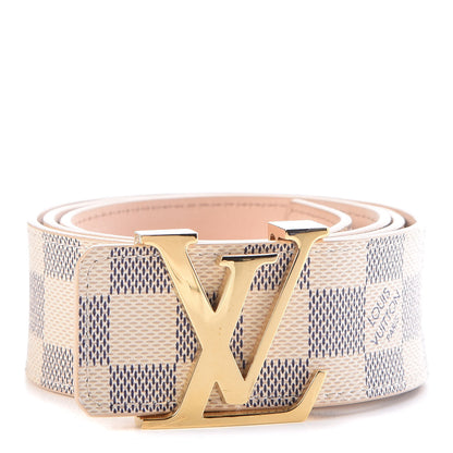 Louis Vuitton Damier Azur LV Initiales Belt 85 34 1 of 11