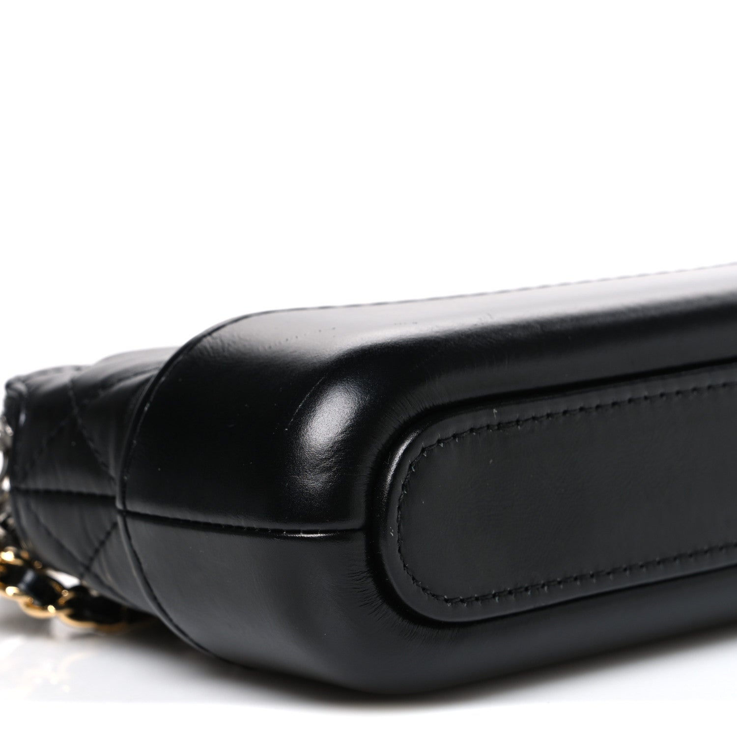 Chanel Aged Calfskin Quilted Small Gabrielle Clutch With Chain Black 10 of 11