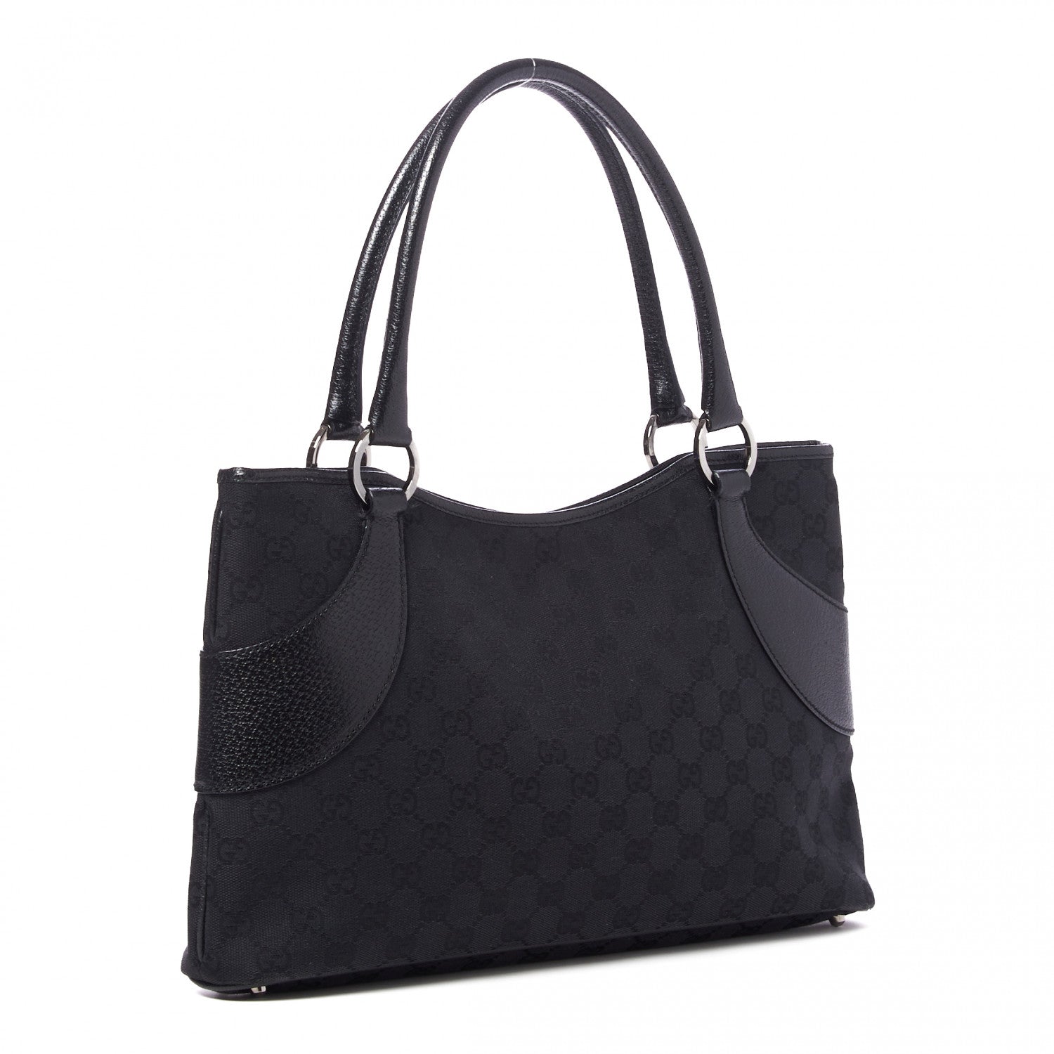 Gucci Monogram Shoulder Bag Black 2 of 7