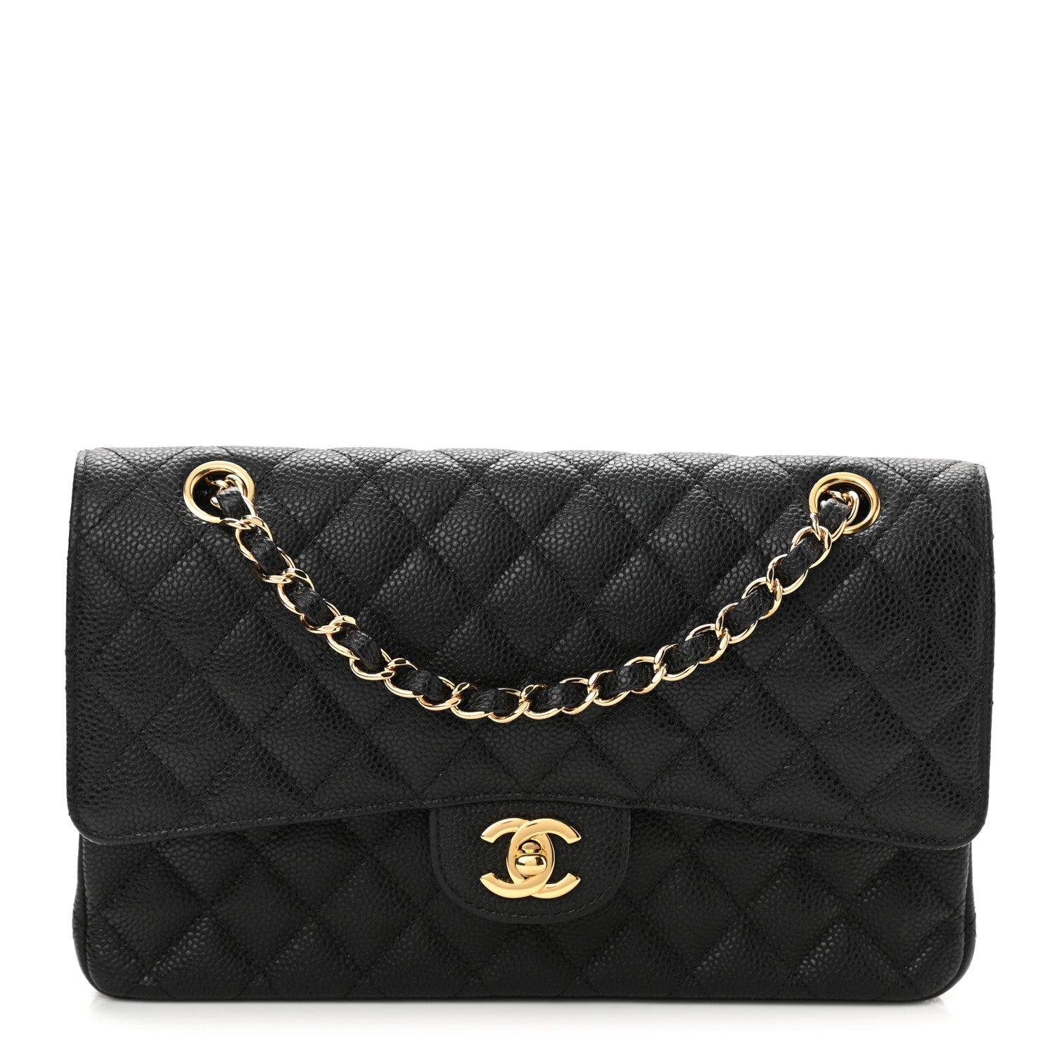 Chanel Caviar Quilted Medium Double Flap Black 1 of 10