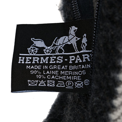 Hermes Wool Cashmere Avalon Pillow PM Ecru Gris Fonce 3 of 3