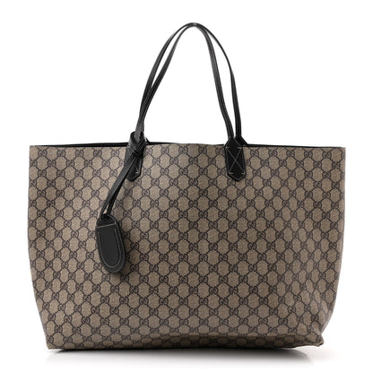 Gucci GG Supreme Monogram Large Reversible Tote Beige Black 1 of 15