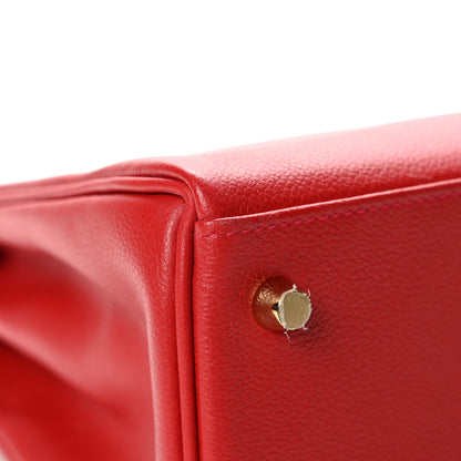 Hermes Evercolor Kelly Retourne 28 Rouge Casaque 12 of 15