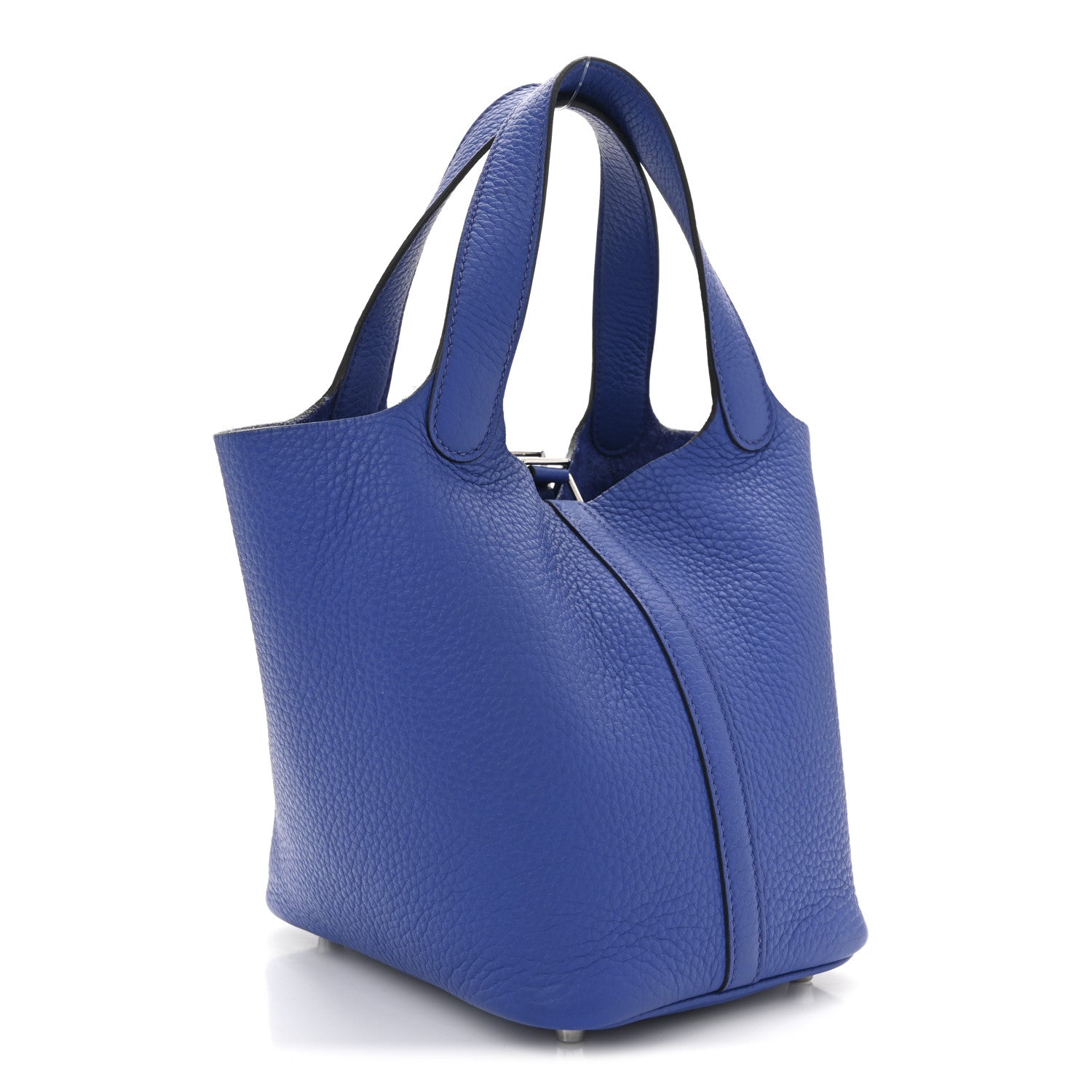 Hermes Taurillon Clemence Picotin Lock 18 PM Bleu Royal 3 of 12