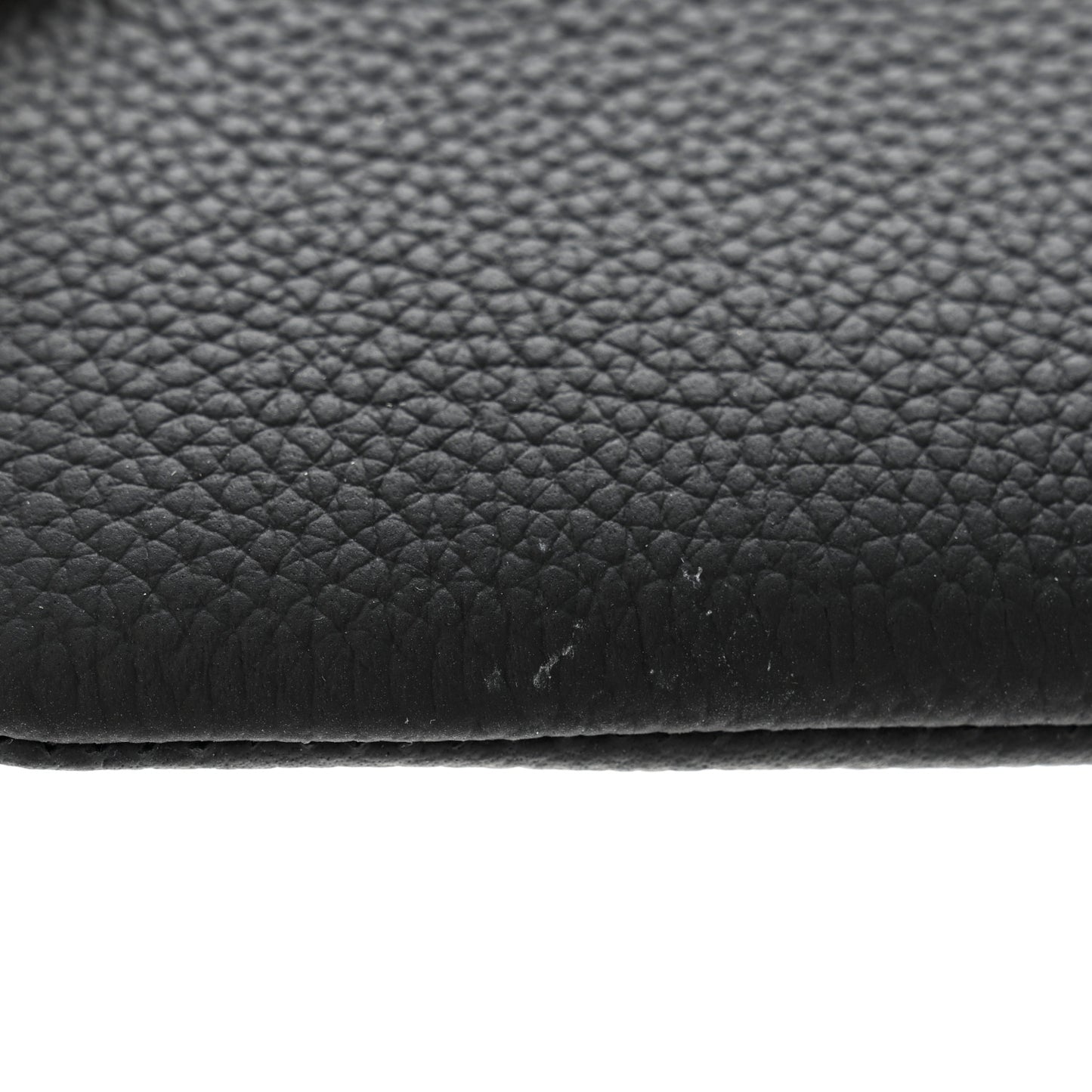 Grained Calfskin Aerogram Key Pouch Black