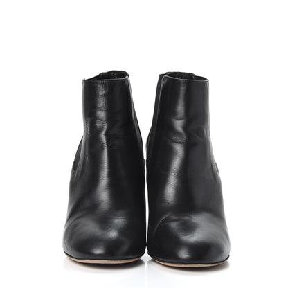 Chanel Lambskin Pearl CC Ankle Boots 40 Black 3 of 11
