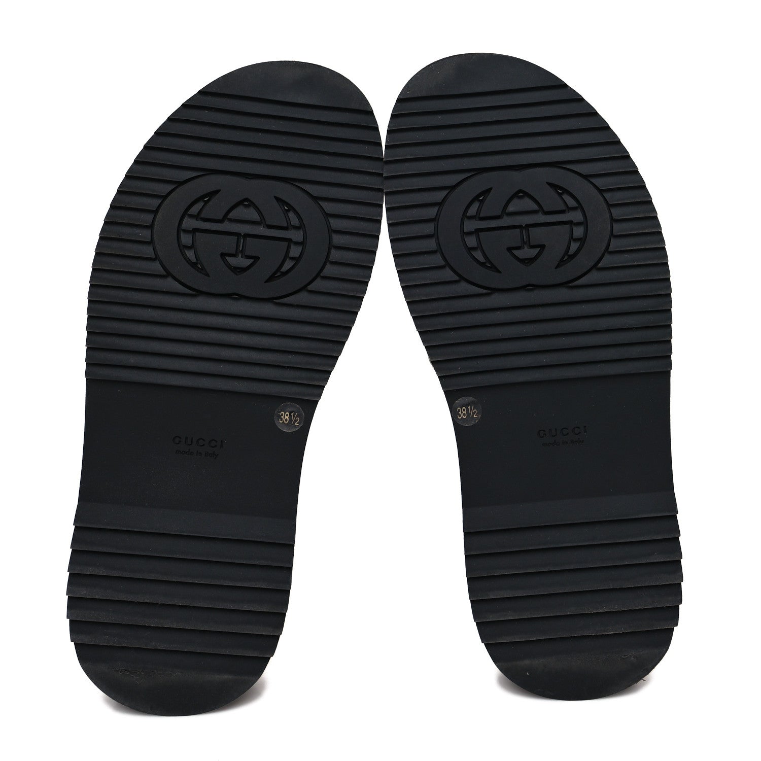 Gucci Jacquard Black Denim GG Monogram Angelina Platform 55mm Slide Sandals 38.5 Black Ivory 5 of 8