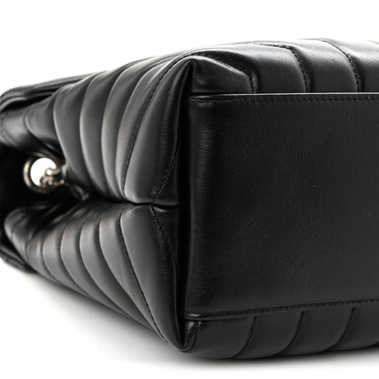Saint Laurent Calfskin Y Quilted Monogram Medium Loulou Chain Satchel Black 9 of 10