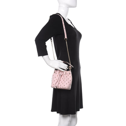 Valentino Garavani Nappa Mini Rockstud Spike Bucket Bag Rose Quartz 2 of 9