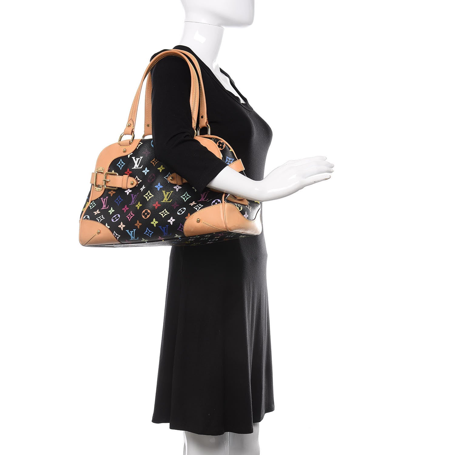 Louis Vuitton Monogram Multicolor Claudia Black 2 of 10