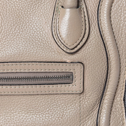 Celine Drummed Calfskin Nano Luggage Dune 9 of 17