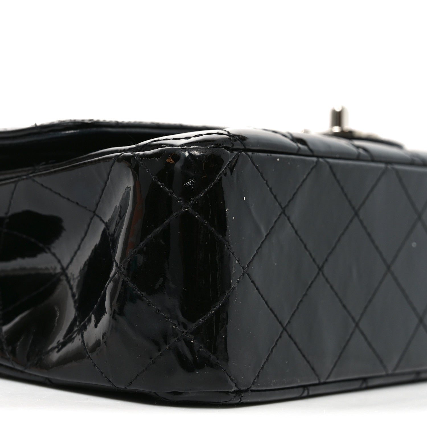 Chanel Patent Quilted Medium Double Flap Black 9 of 10