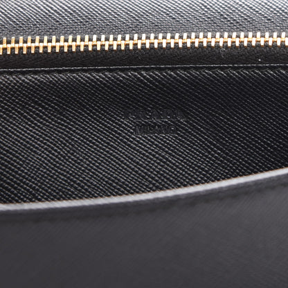 Prada Saffiano Metal Flap Wallet Nero Black 6 of 7