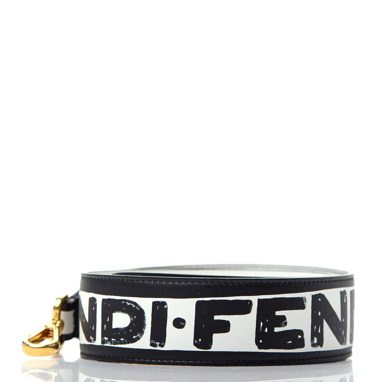 Fendi X JOSHUA VIDES Vitello Grace Logo Regular Strap You Optical White Black 2 of 4
