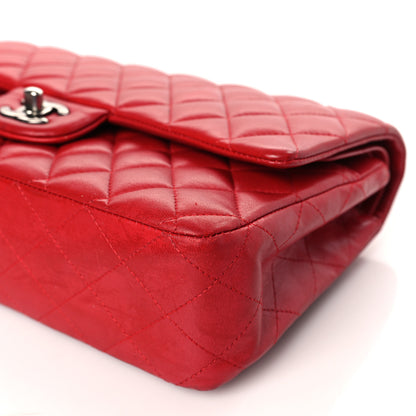 Chanel Lambskin Quilted Medium Double Flap Red 9 of 10