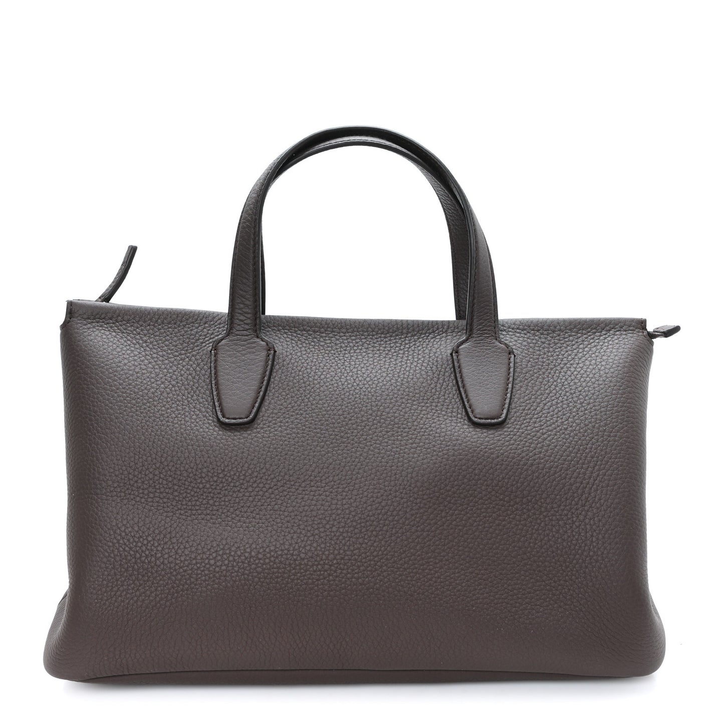 Grained Calfskin Marcel Slouchy Top Handle Bag Deep Brown