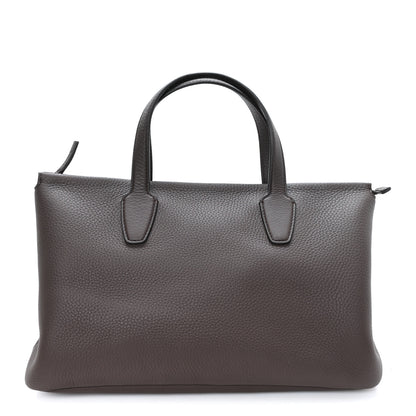 The Row Grained Calfskin Marcel Slouchy Top Handle Bag Deep Brown 1 of 10