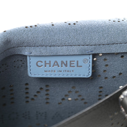 Chanel Calfskin Tweed Eyelet Flap Bag Black 8 of 15