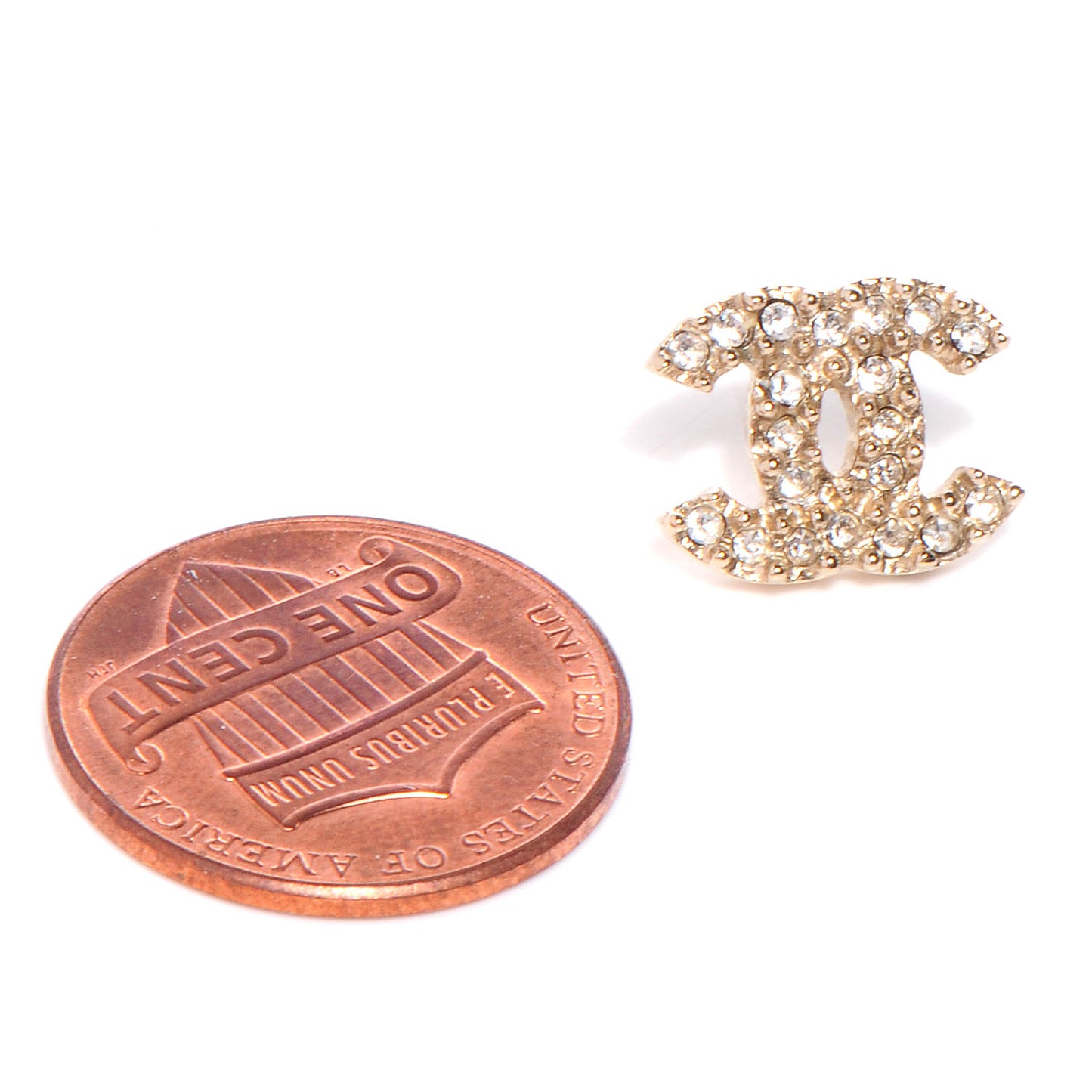 Crystal CC Earrings Gold