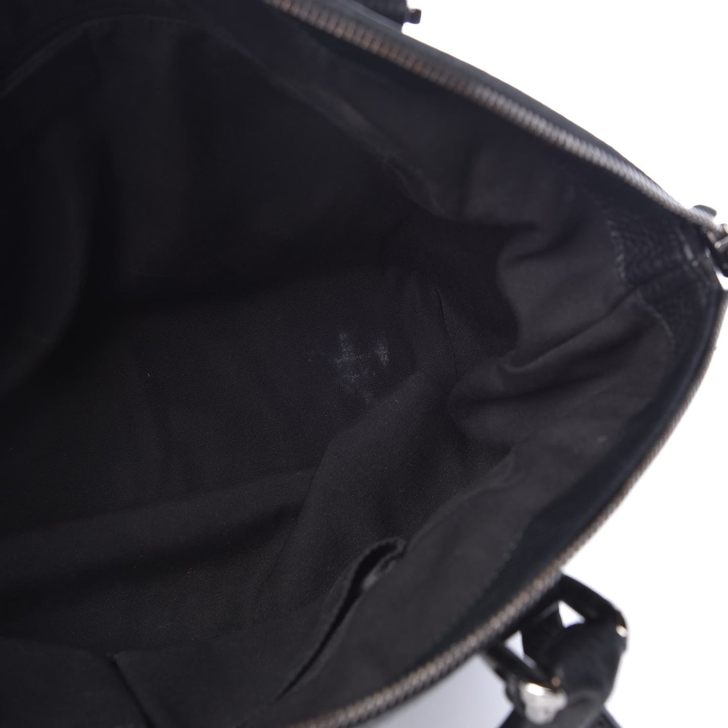 Pebbled Calfskin Medium GG Charm Dome Satchel Black