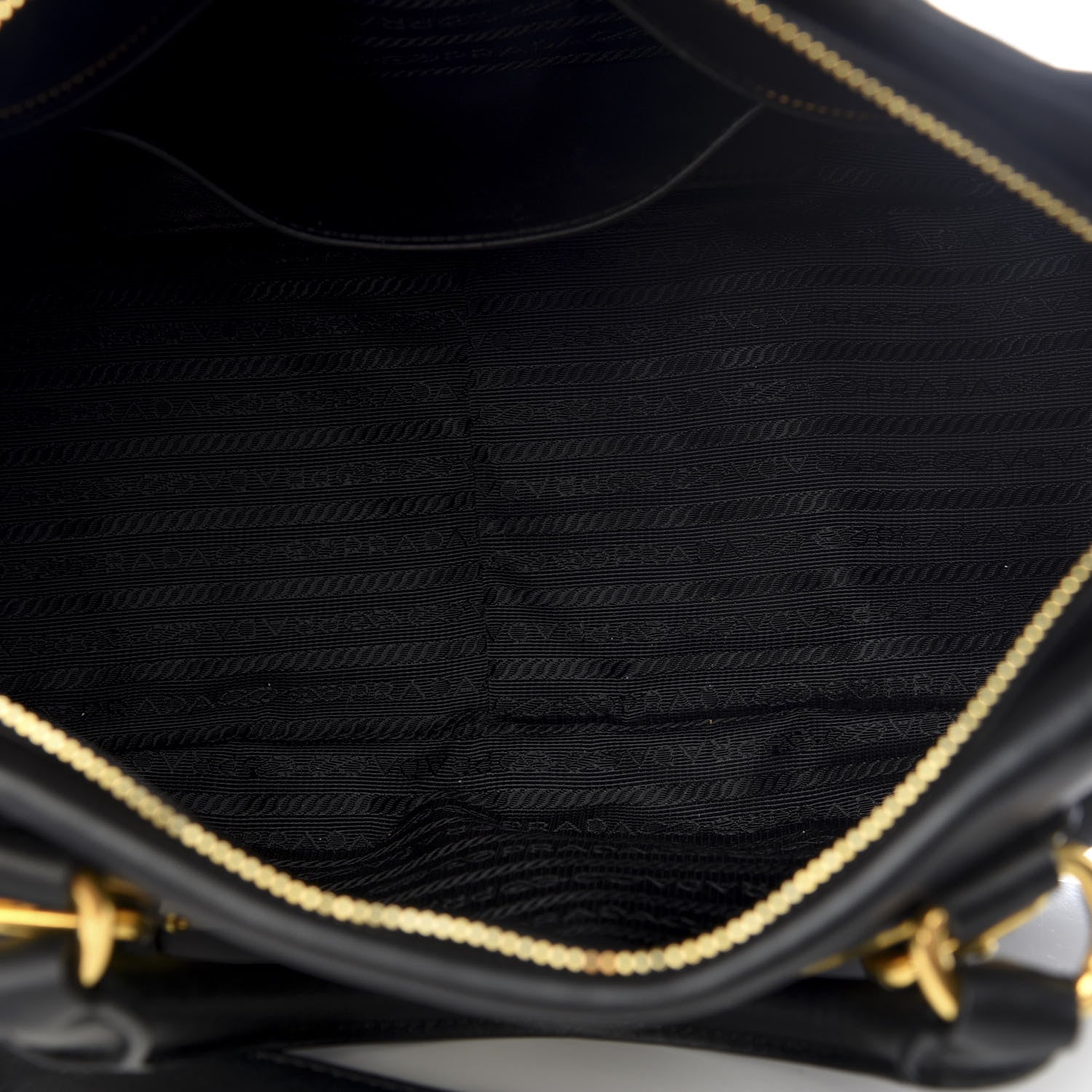 Prada Soft Calf Shopping Satchel Black 4 of 8