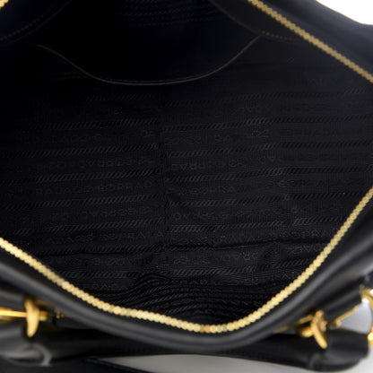 Prada Soft Calf Shopping Satchel Black 4 of 8