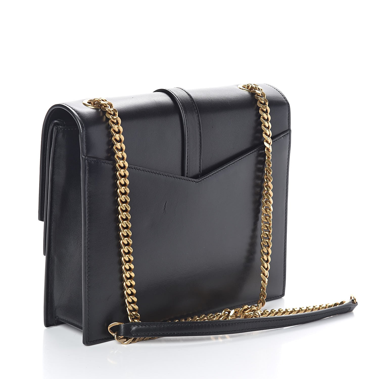 Saint Laurent Smooth Calfskin Medium Sulpice Monogram Shoulder Bag Black 3 of 8