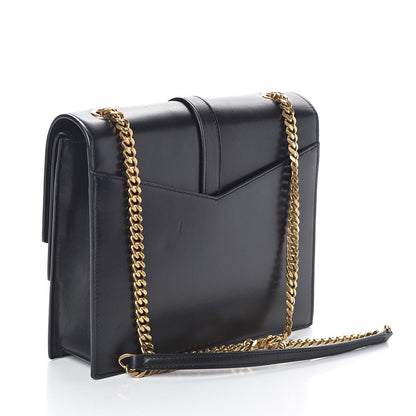 Saint Laurent Smooth Calfskin Medium Sulpice Monogram Shoulder Bag Black 3 of 8