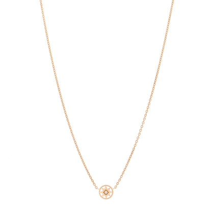 Christian Dior 18K Rose Gold Diamond XS Rose Des Vents Necklace 1 of 6