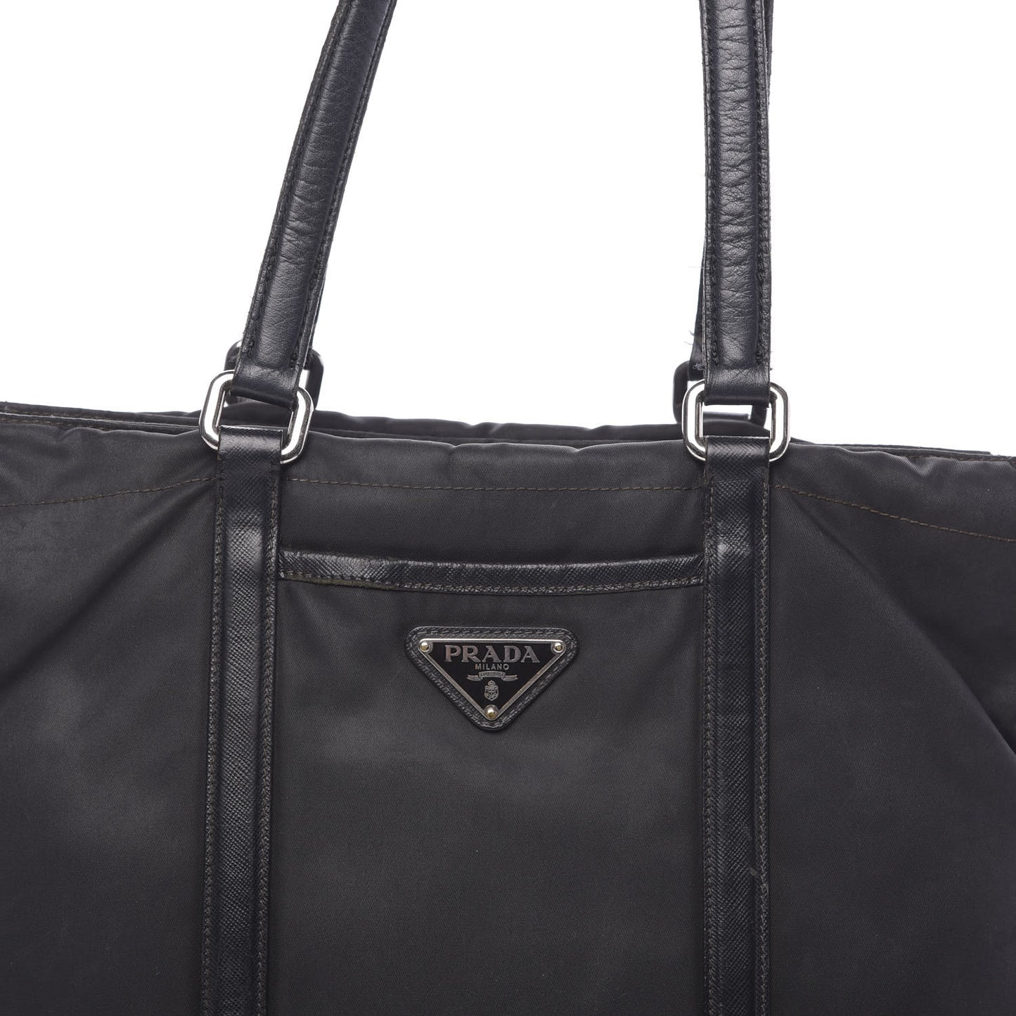 Saffiano Tessuto Nylon Tote Black