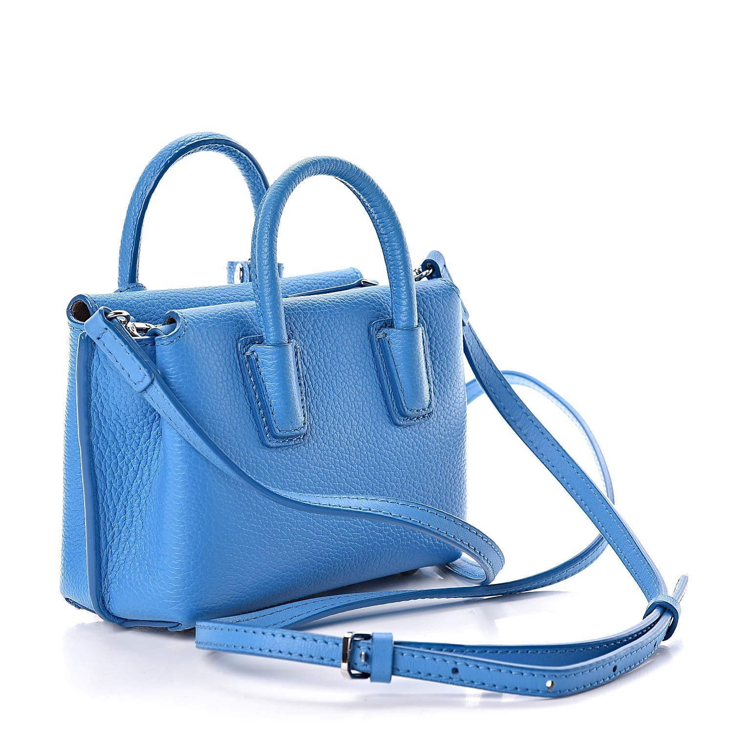 MCM Grained Calfskin X-Mini Milla Tote Tile Blue 3 of 12