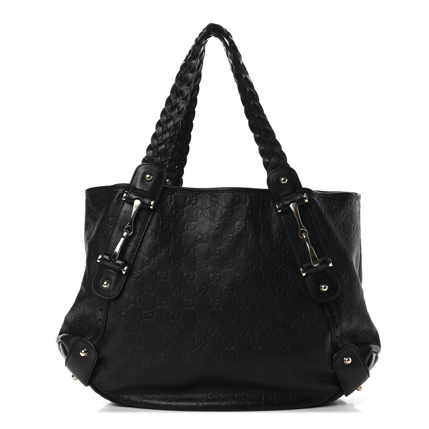 Gucci Guccissima Medium Pelham Shoulder Bag Black 1 of 4