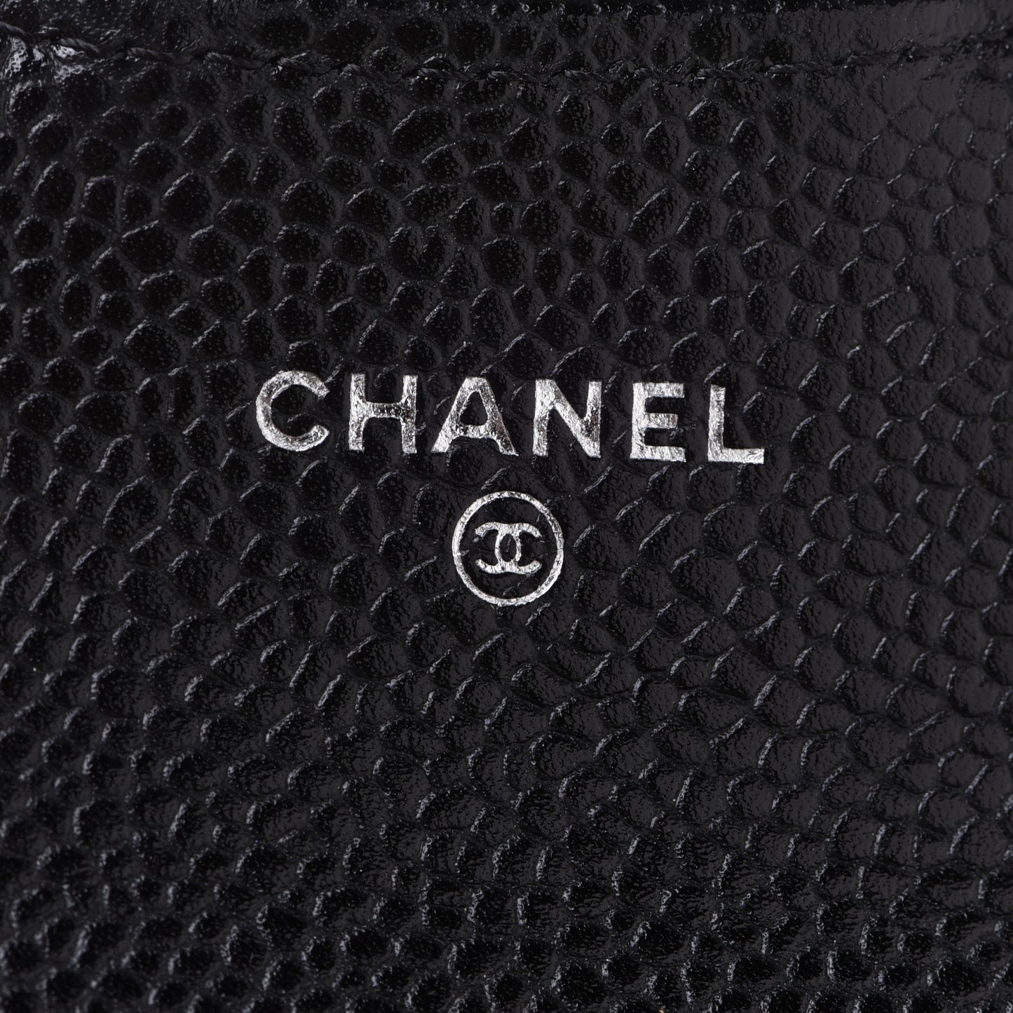 Caviar Quilted Flap Card Holder Black