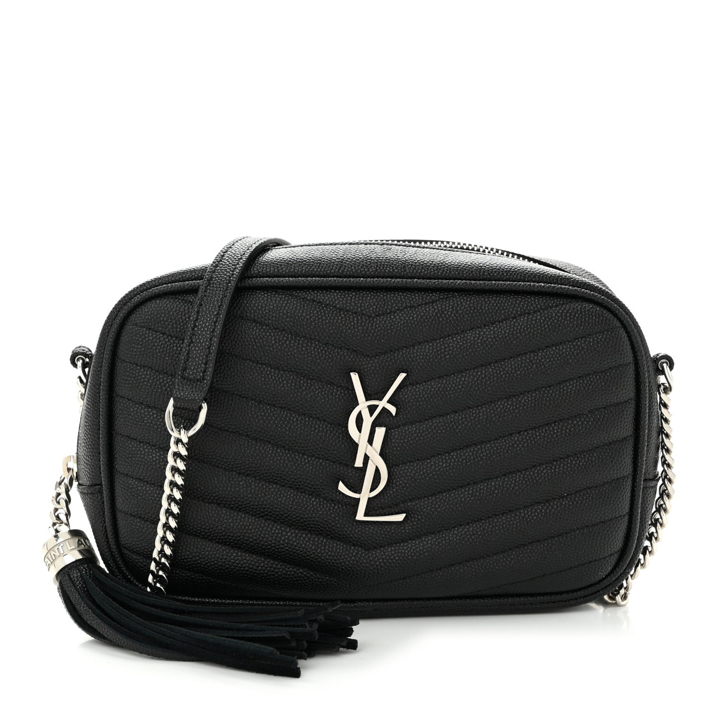 Grain De Poudre Matelasse Monogram Mini Lou Camera Bag Black