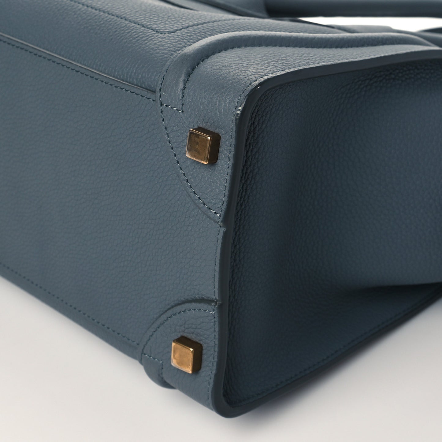 Baby Drummed Calfskin Micro Luggage Kohl