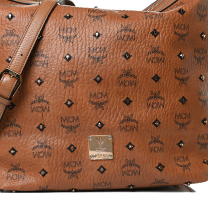 MCM Visetos Studded Hobo Cognac 9 of 15