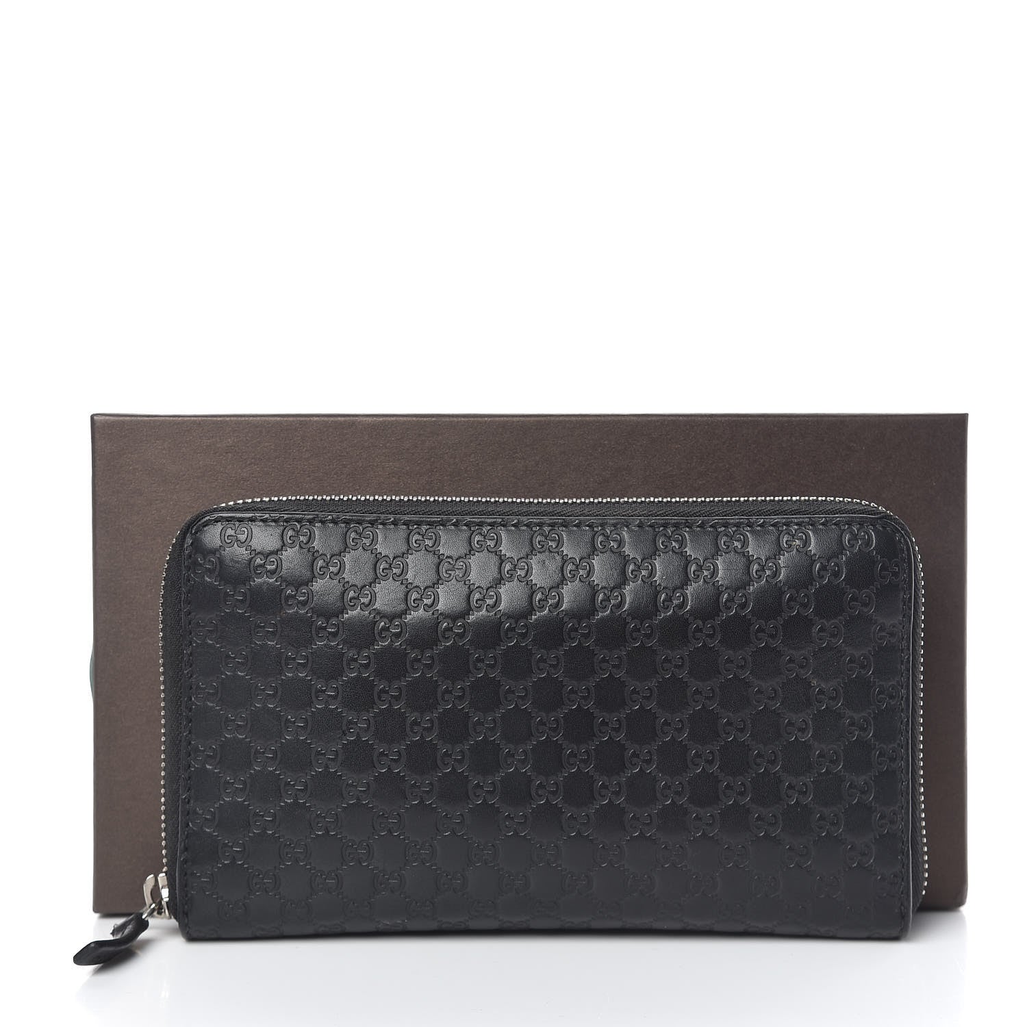 Gucci Microguccissima Large Zip Around Organizer Wallet Black 7 of 7
