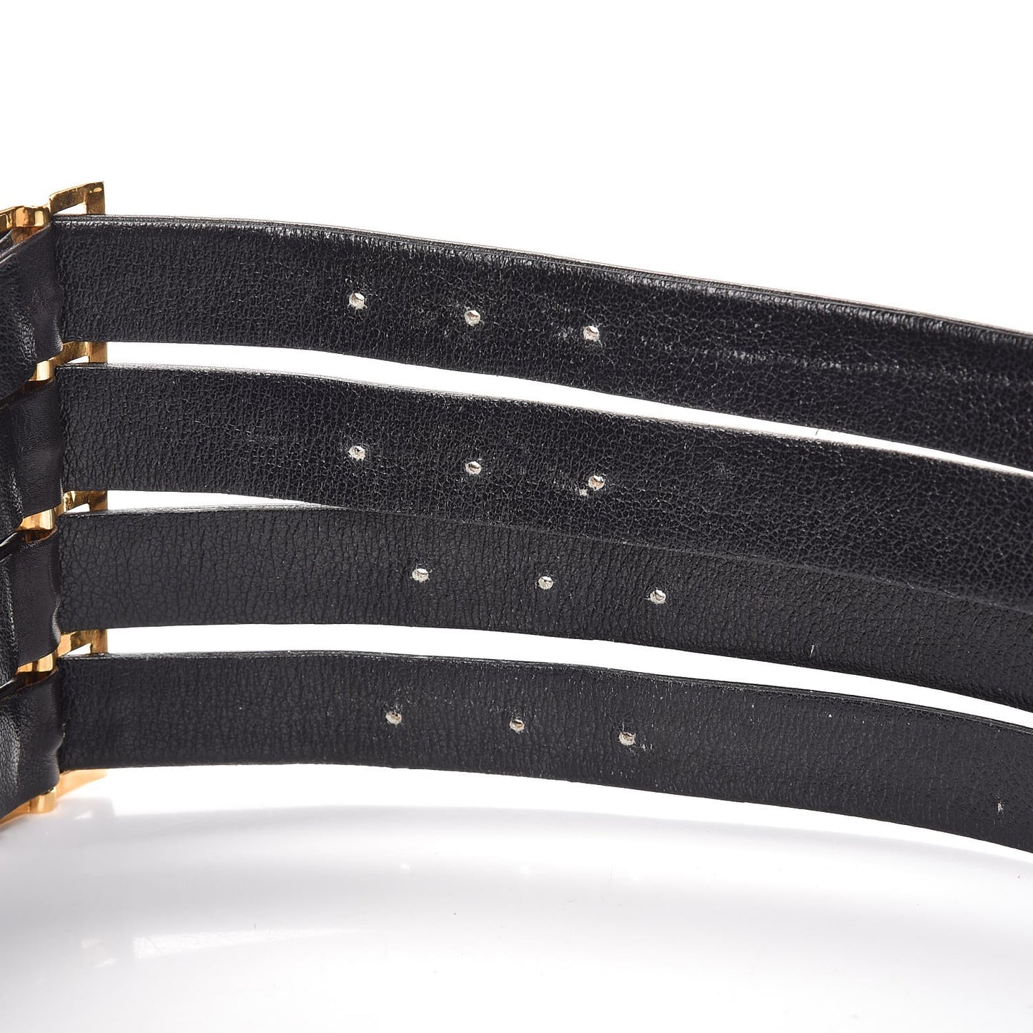 Lambskin CC Buckle Wide Belt 85 34 Black