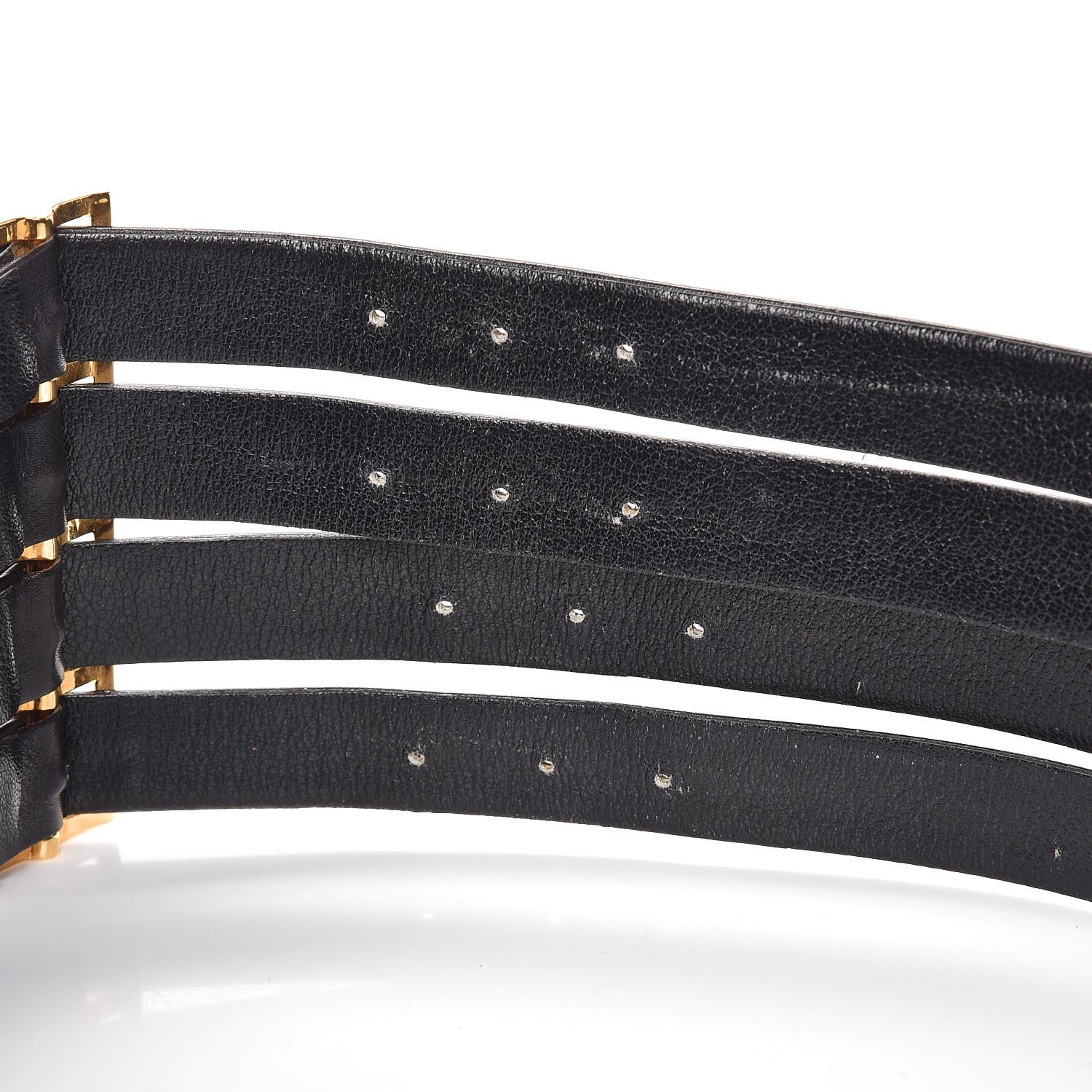 Chanel Lambskin CC Buckle Wide Belt 85 34 Black 7 of 8