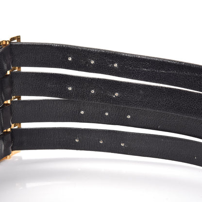 Chanel Lambskin CC Buckle Wide Belt 85 34 Black 7 of 8
