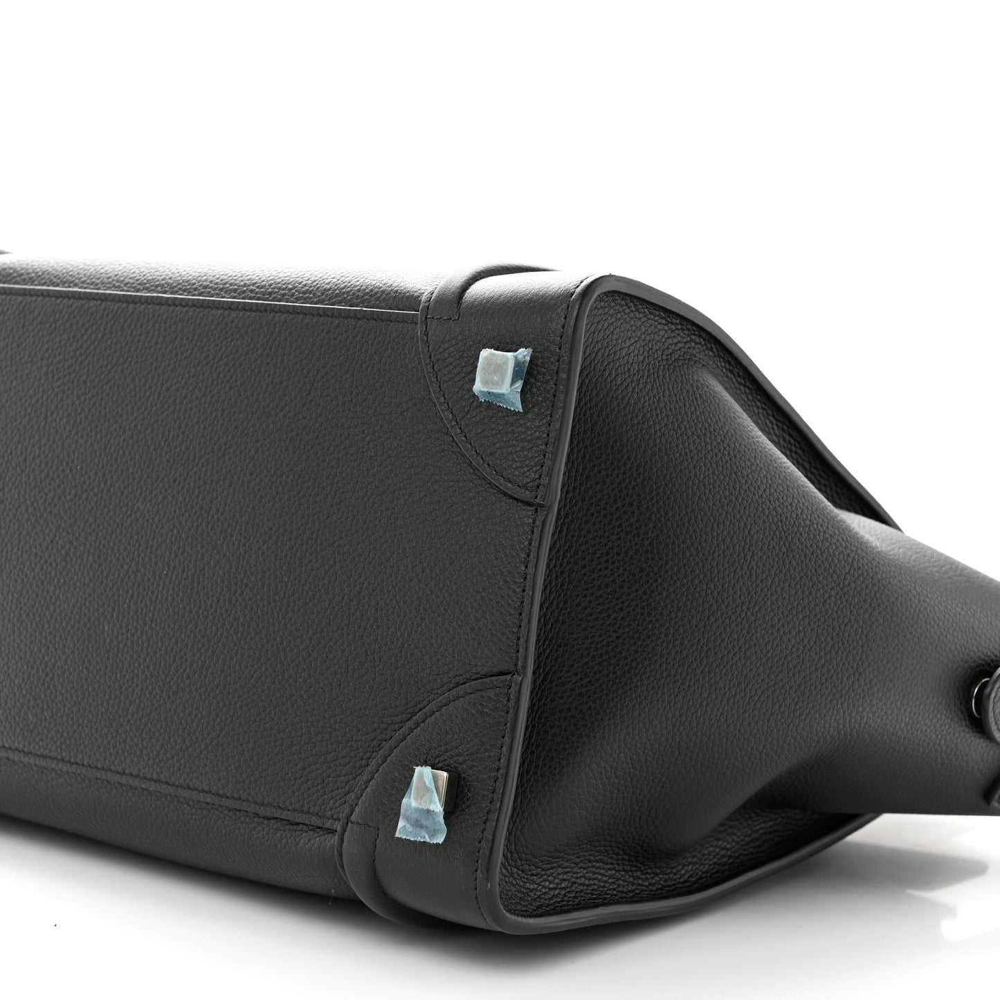 Drummed Calfskin Mini Luggage Black
